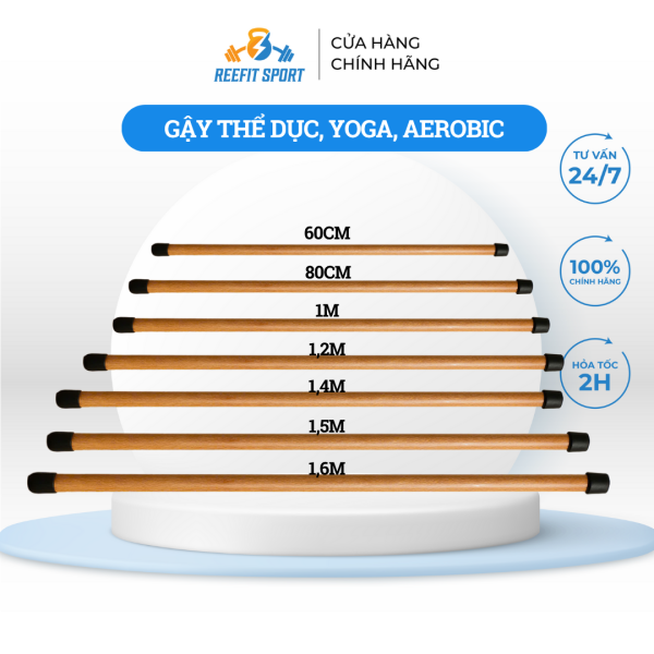 Gậy thể dục, Yoga, Aerobic, dưỡng sinh bằng gỗ