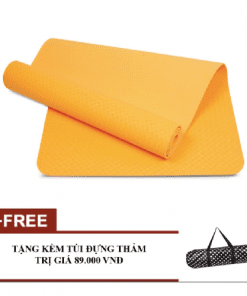 Thảm tập yoga TPE Eco 8mm cao cấp kèm túi (Cam)