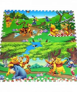 BỘ 4 TẤM THẢM XỐP TRANH ÂU LẠC GẤU POOH 60×60 CM