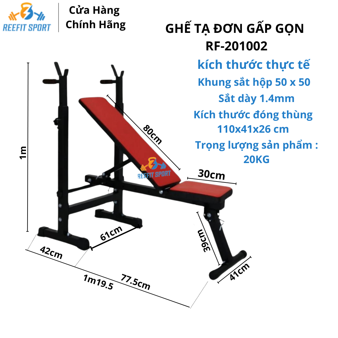 Ghế tạ đơn gấp gọn RF-201002