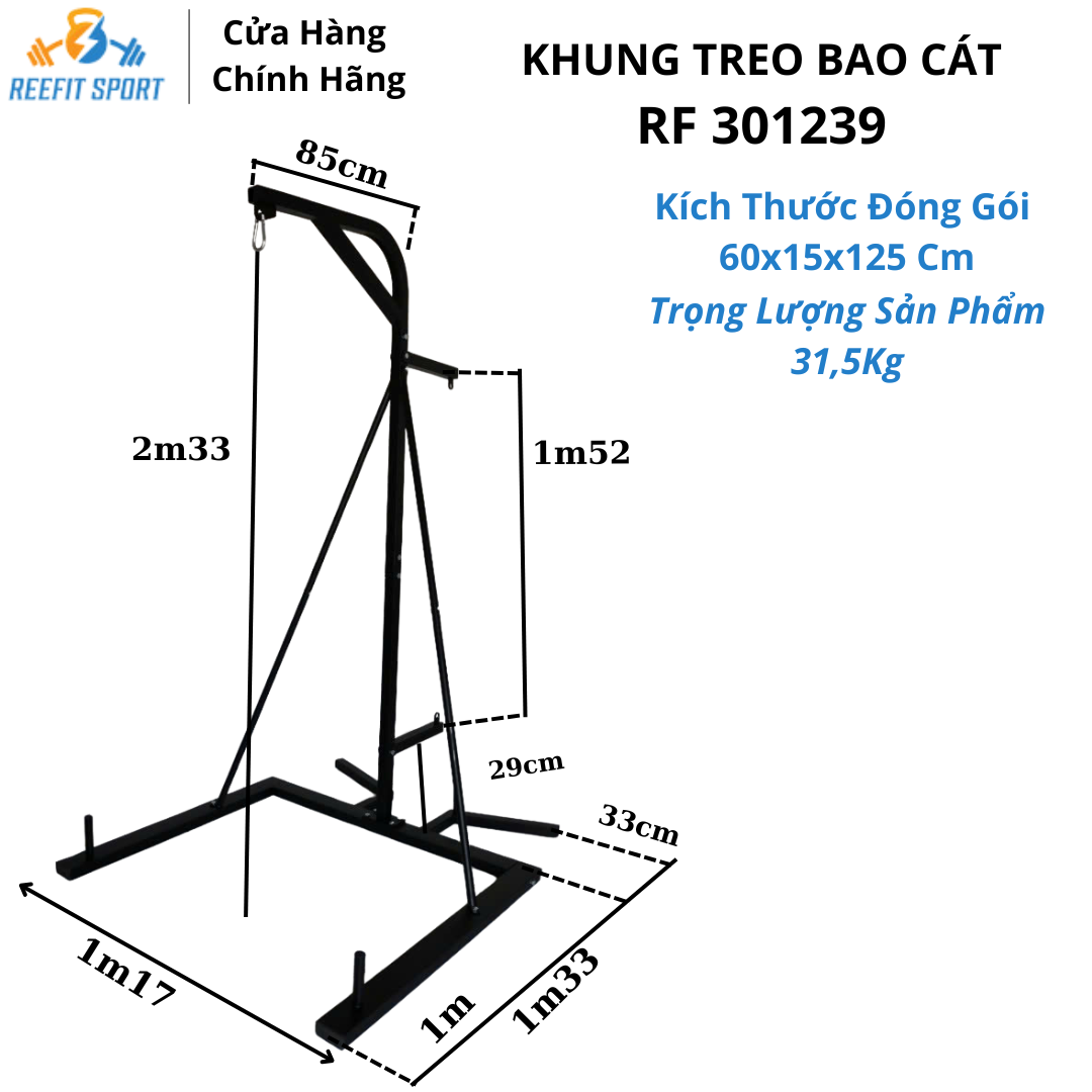 Khung treo bao cát boxing, giá treo bao cát hình chữ U RF-301239