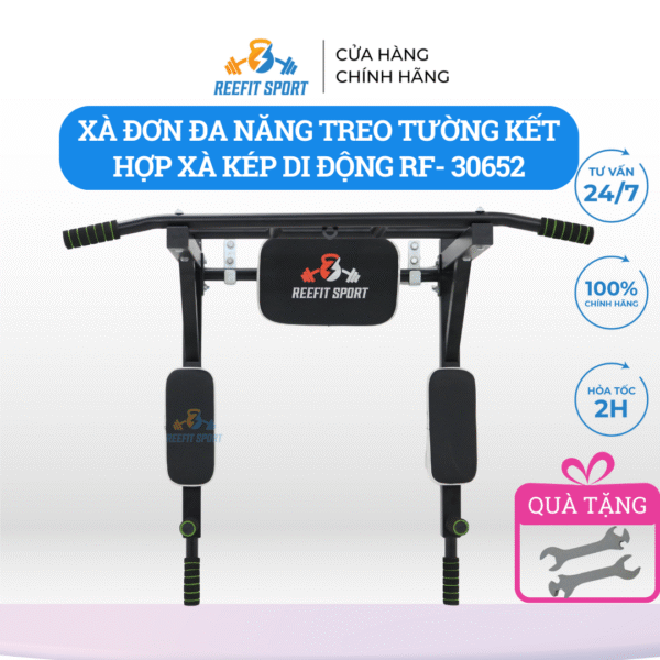 Xà đơn đa năng treo tường kết hợp xà kép di động RF- 30652