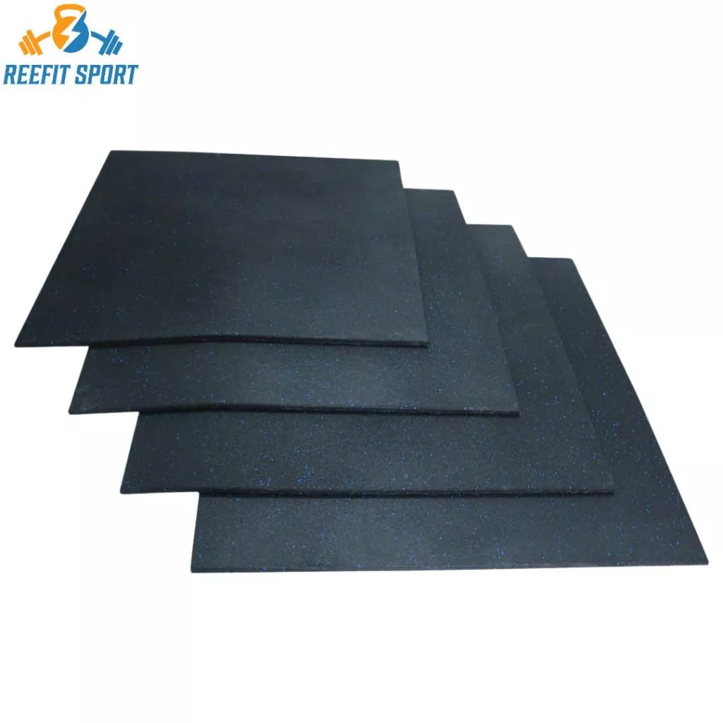 Gạch cao su thảm cao su phòng gym nhập khẩu cao cấp 1m x 1m x 1.5cm