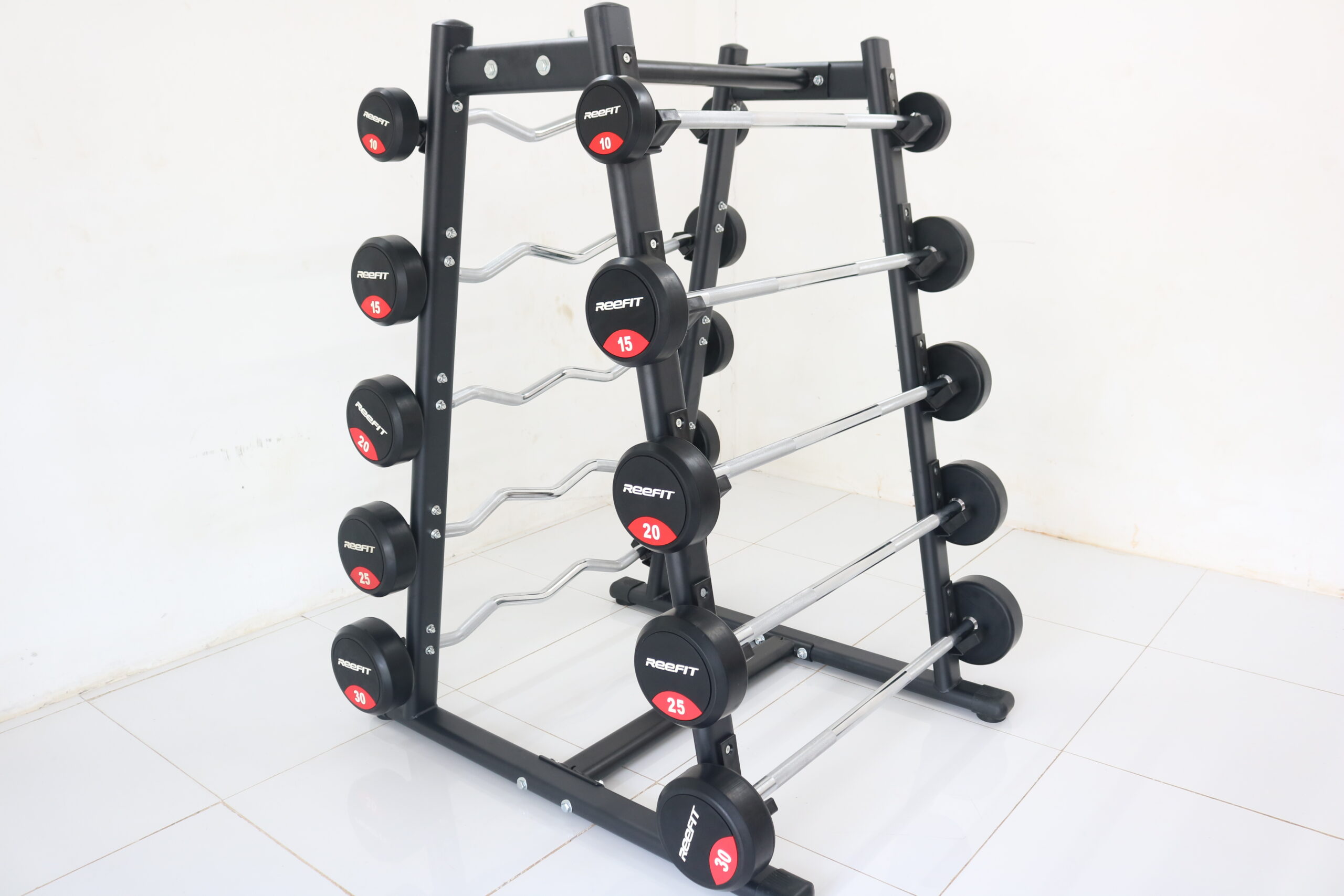 Kệ Gác Đòn Tạ Gym Chữ A RF 208650 – Khung Đỡ Đòn Tạ Đa Tầng, Dành Cho Squat – Đẩy Ngực – Tập Tạ Đòn
