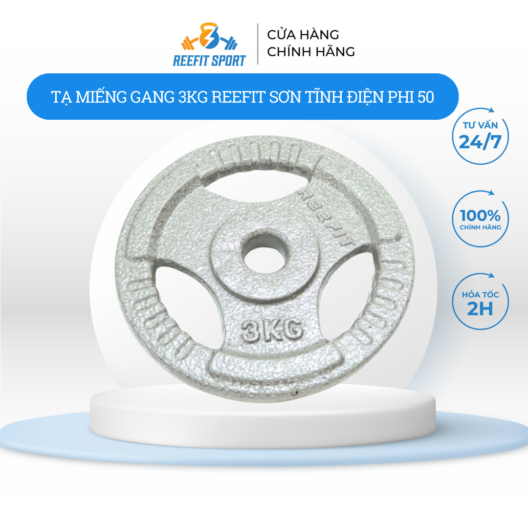 Tạ miếng gang sơn tĩnh điện phi 50