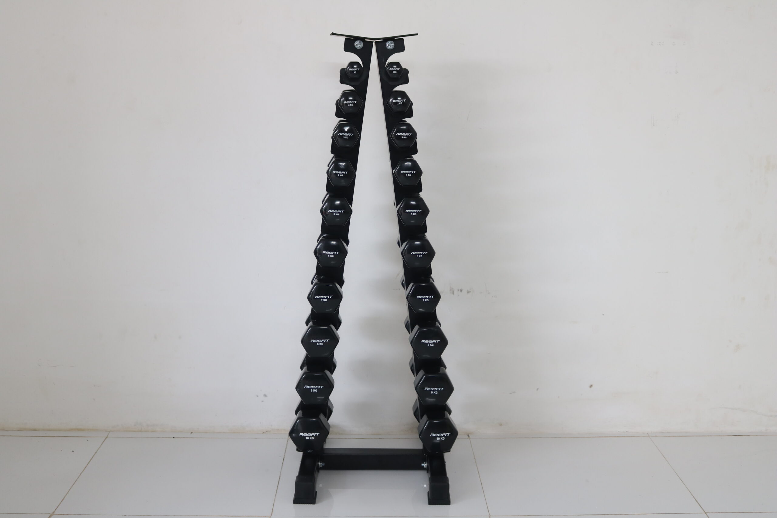 Kệ Để Tạ Hình Chữ A 10 Tầng Tiết Kiệm Diện Tích - Thiết Kế Chắc Chắn - Chịu Lực Tốt (Tạ Tay Cao Su )