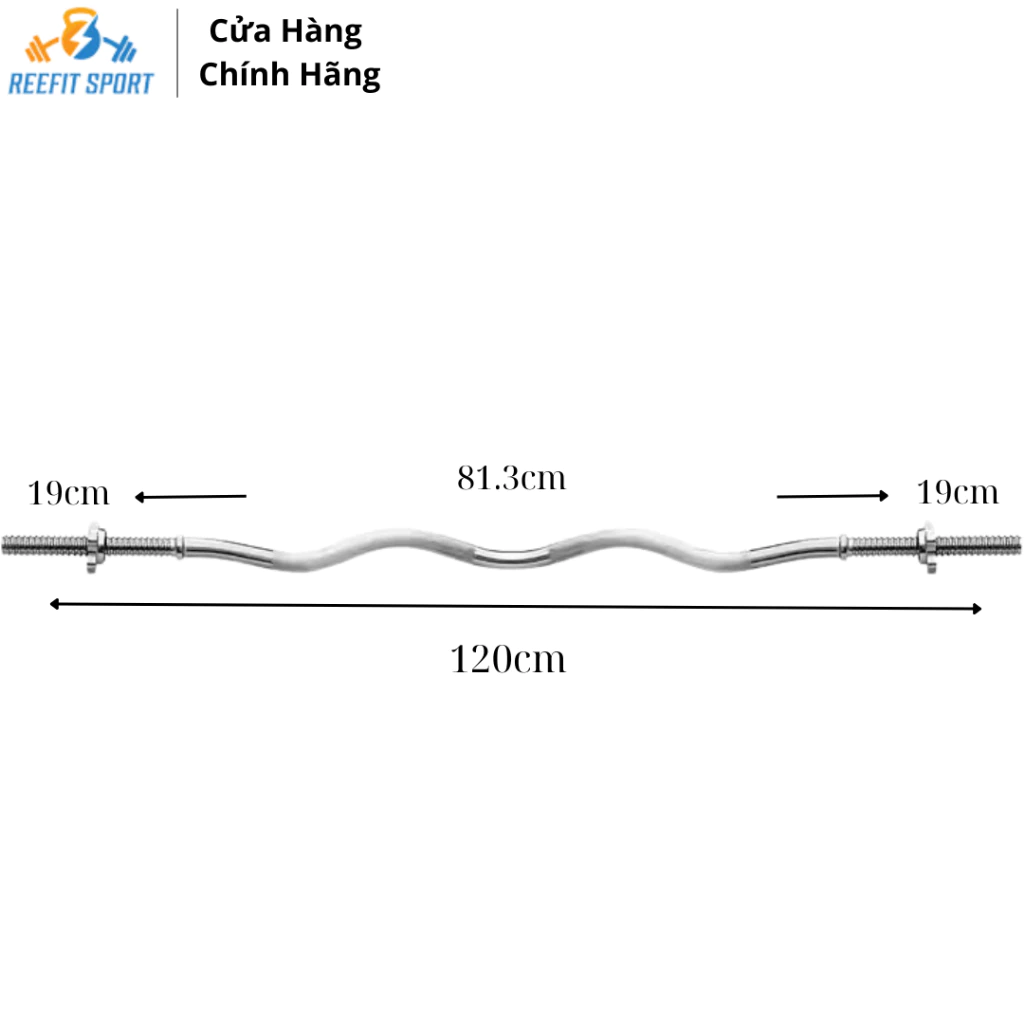 Thanh đòn tạ ziczac 1m2 phi 25