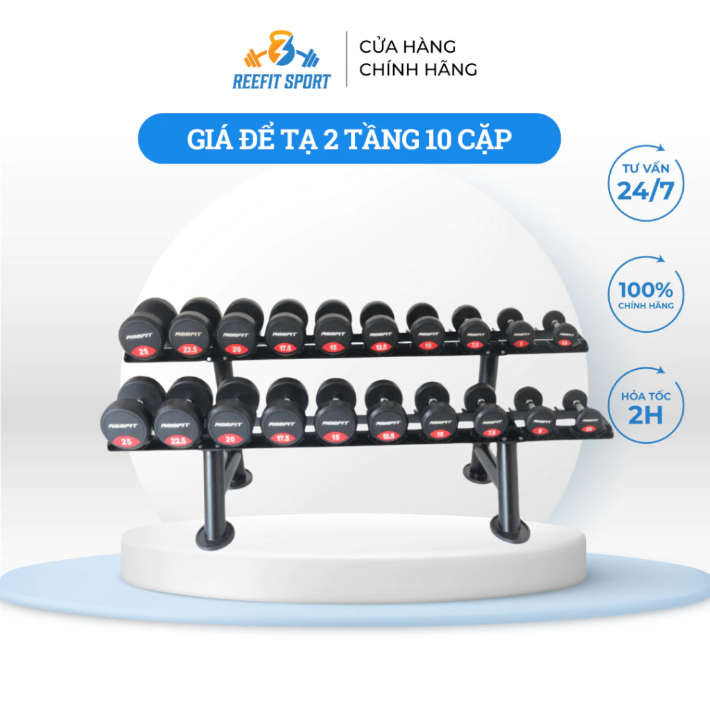 Giá để tạ 2 tầng 10 cặp RF 102310