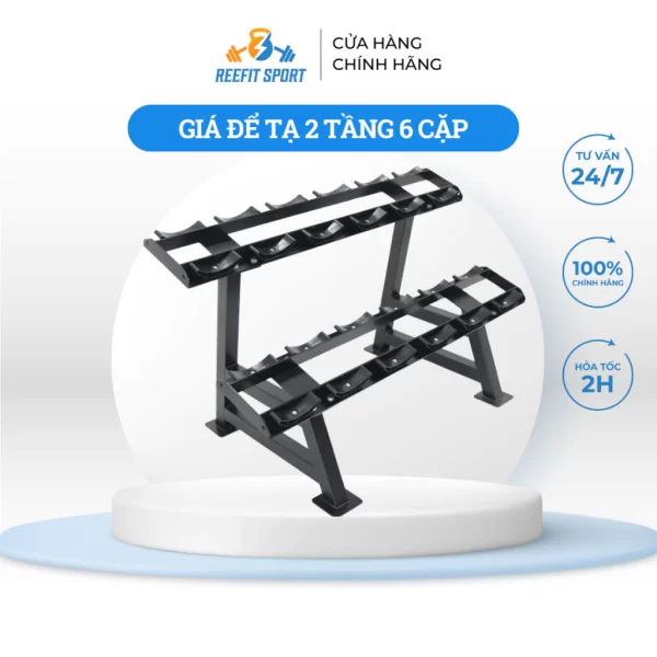 Giá để tạ 2 tầng 6 cặp RF 102316