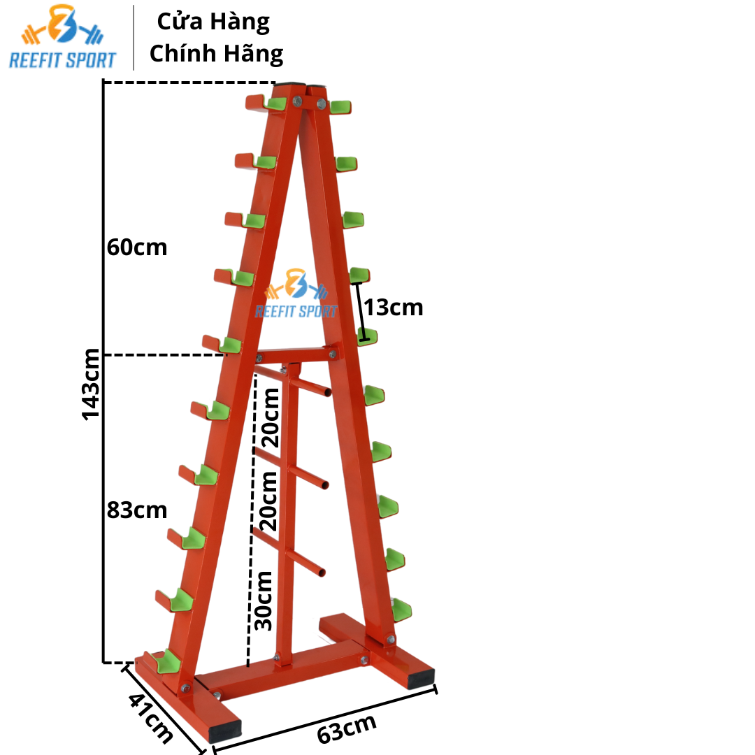 GIÁ ĐỂ TẠ TAY TẬP GYM CHỮ A RF-101217