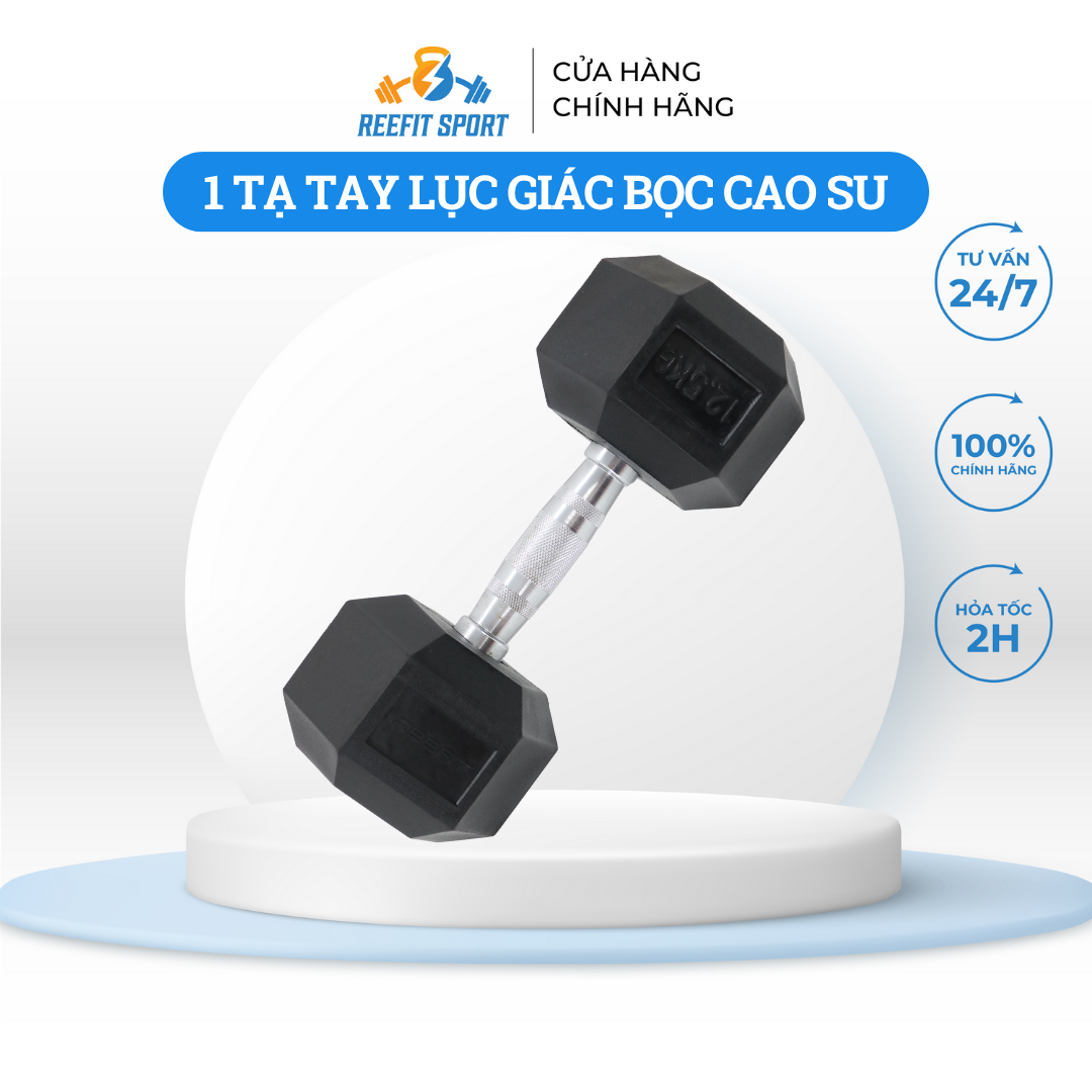 Tạ Tay Lục Giác Bọc Cao Su Reefit Sport
