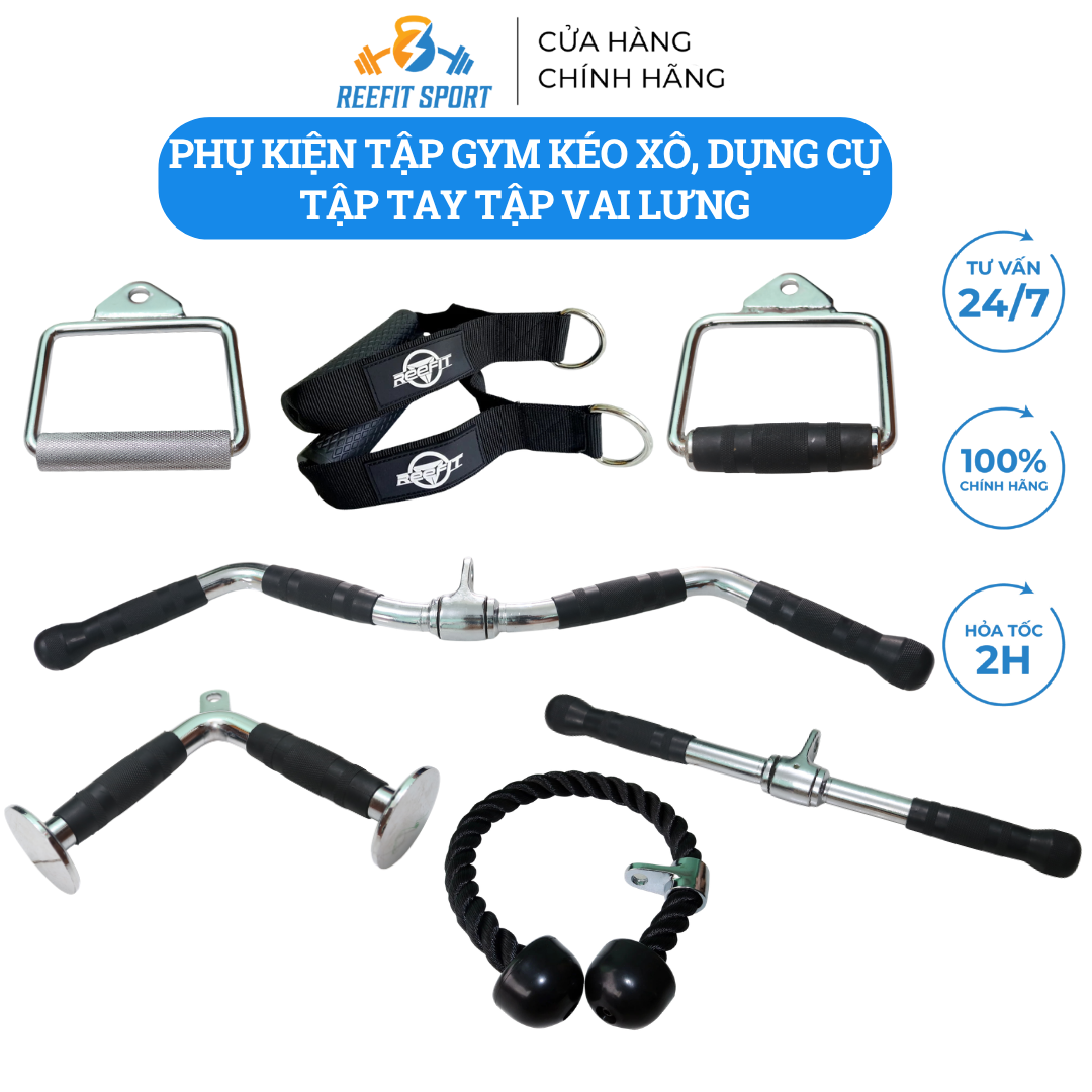 Phụ Kiện Kéo Xô Gym Đa Năng Tập full Upper Body – Tương Thích Mọi Máy Cáp, Giàn Tạ