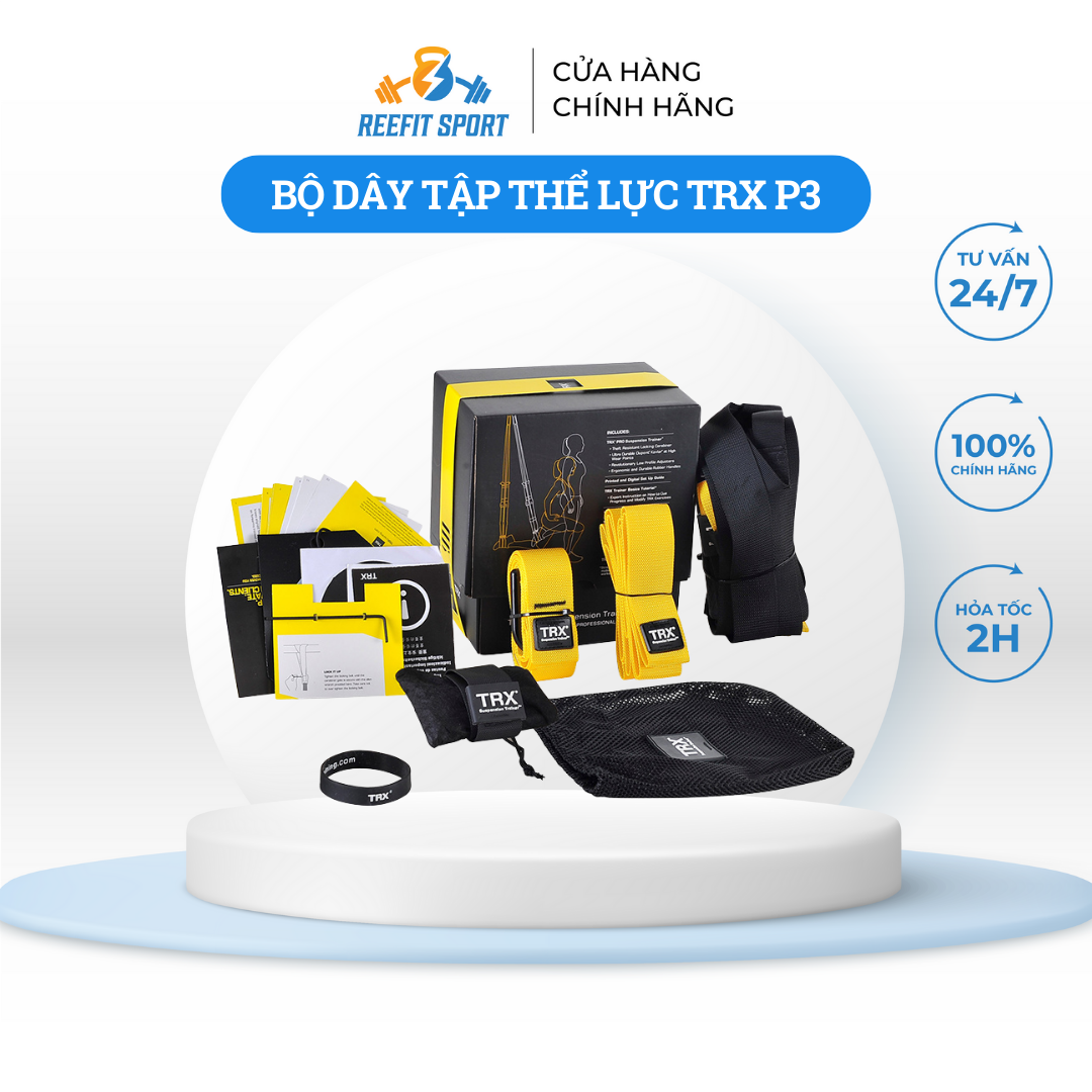 Dây Treo Tập Gym TRX 3 – Dây Treo Kháng Lực Đa Năng, Bộ Dụng Cụ Tập Thể Hình Toàn Thân