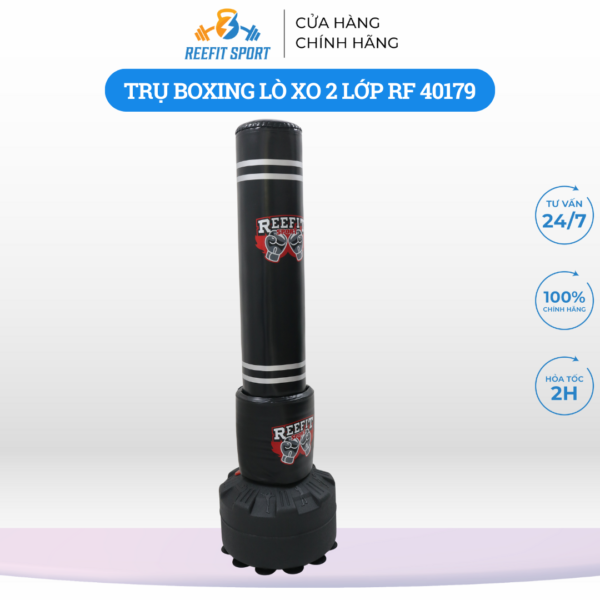 Trụ Đấm Boxing Đứng Lò Xo Giảm Chấn RF 40179 ( cao 173cm ) - Tập Võ, MMA,Đế Nước/Đế Cát ,Dễ Lắp Đặt