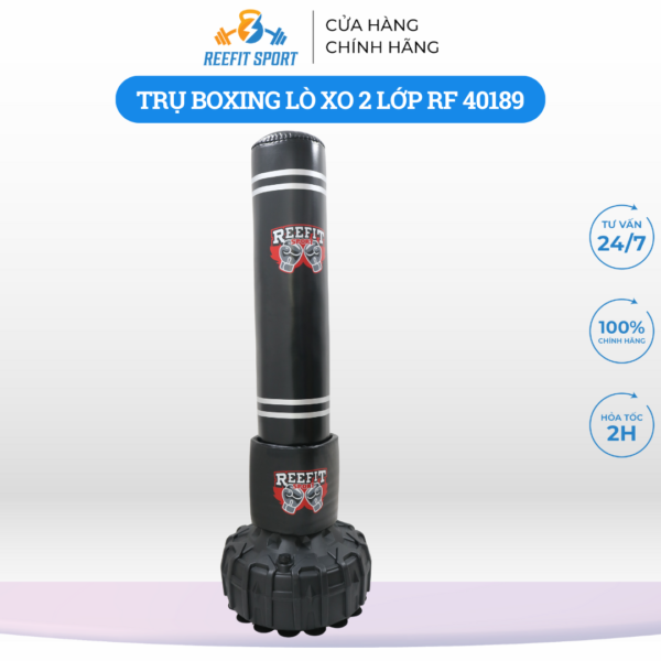 Trụ Đấm Boxing Đứng Lò Xo Giảm Chấn RF 40189 ( cao 186cm ) - Tập Võ, MMA,Đế Nước/Đế Cát ,Dễ Lắp Đặt