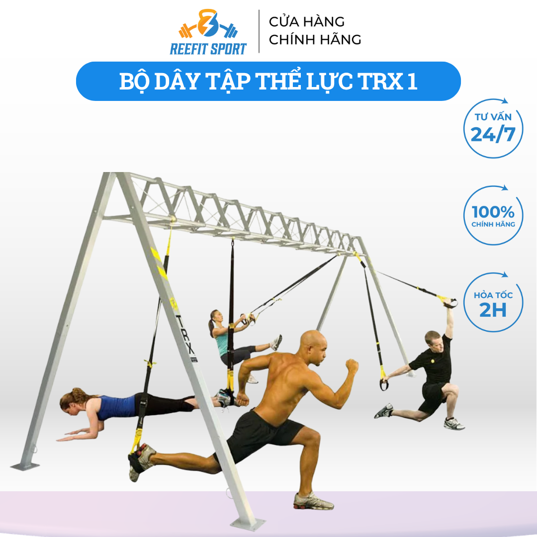 Bộ Dây Tập Thể Lực TRX 1 – Dụng Cụ Tập Gym Tại Nhà Cho Nam Nữ, Dễ Lắp Đặt
